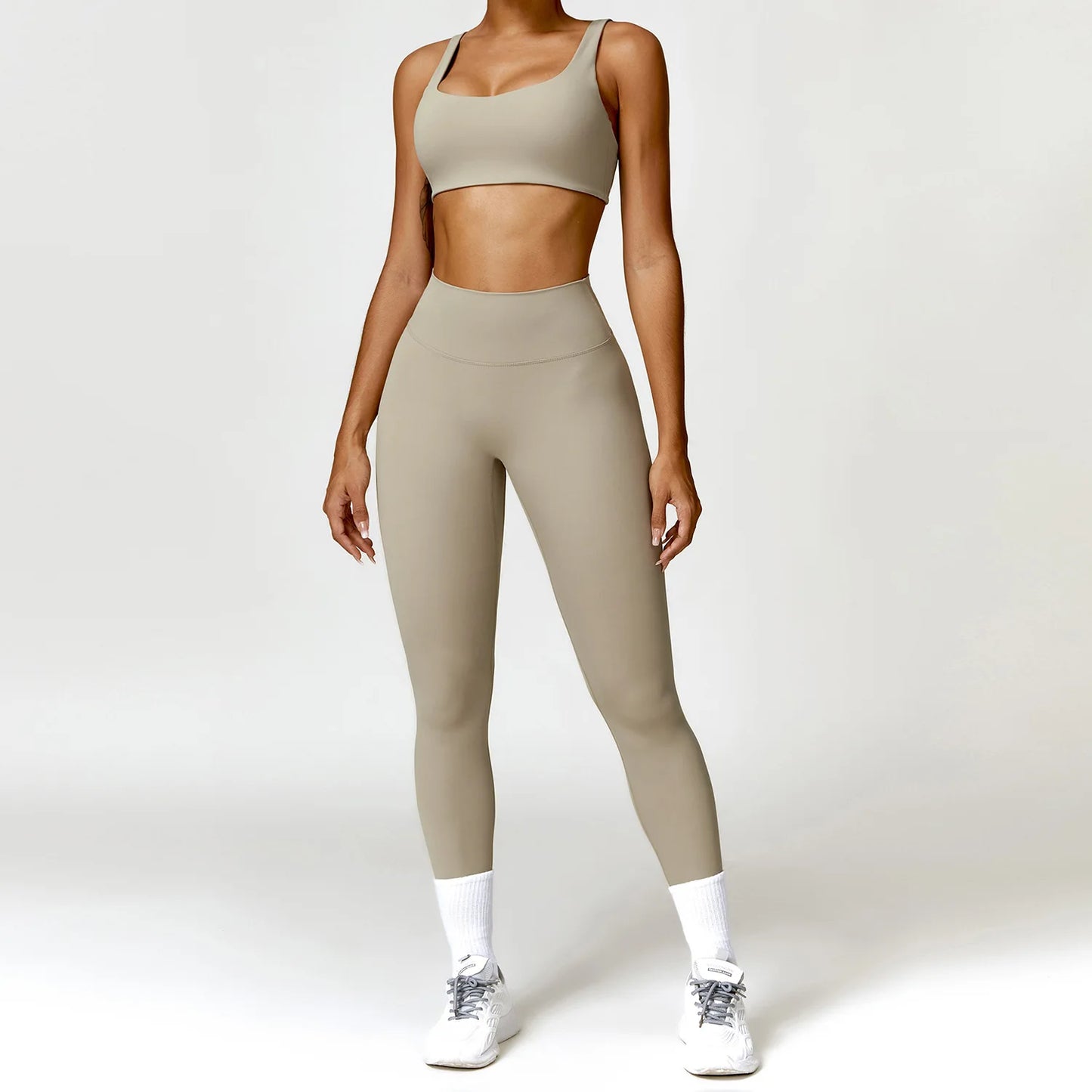 Women Tracksuit Yoga Gym Set 2 Pieces Sportswear Workout Clothes