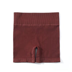 SOISOU Rib Fabric Yoga Gym Shorts Women