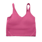 Solid Color Tights Athletic Women Fitness Bra Shockproof Top With Removable Pad