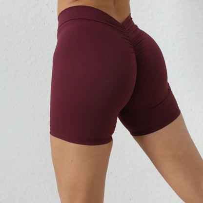 V Back Yoga Gym Shorts Women
