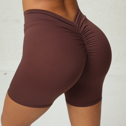 V Back Yoga Gym Shorts Women