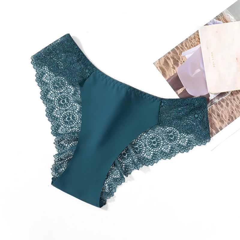 Sweet Women's Silk Satin Comfortable Underwear 3 Piece Set