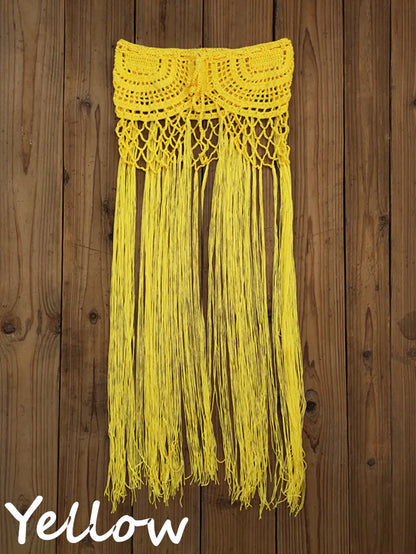 Women's Hand Crocheted Beach Dress And Bikini Cover Skirt