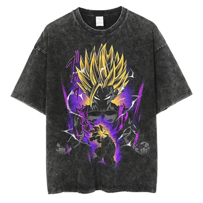 Anime Dragon Ball Washed Oversized Tshirt