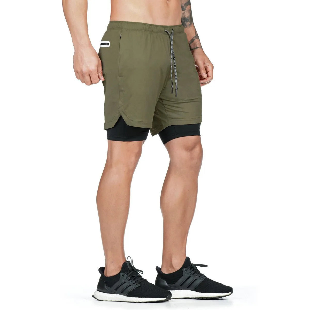 Camo Running Shorts Men Gym 2 In 1 Quick Dry Sports Shorts  Workout