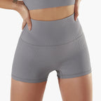 SOISOU Rib Fabric Yoga Gym Shorts Women