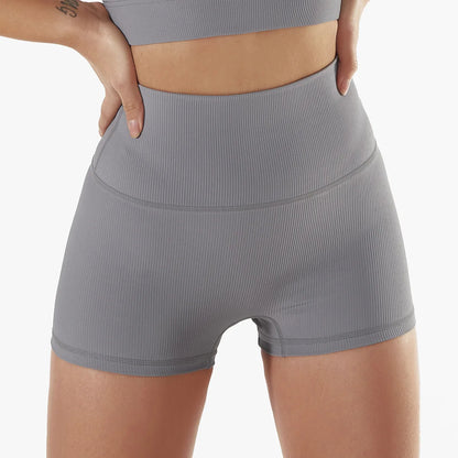 SOISOU Rib Fabric Yoga Gym Shorts Women