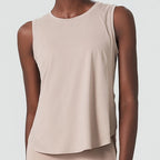 Sleeveless Yoga Women Loose Fitness Running Tank Top Breathable Quick Dry Gym Vest