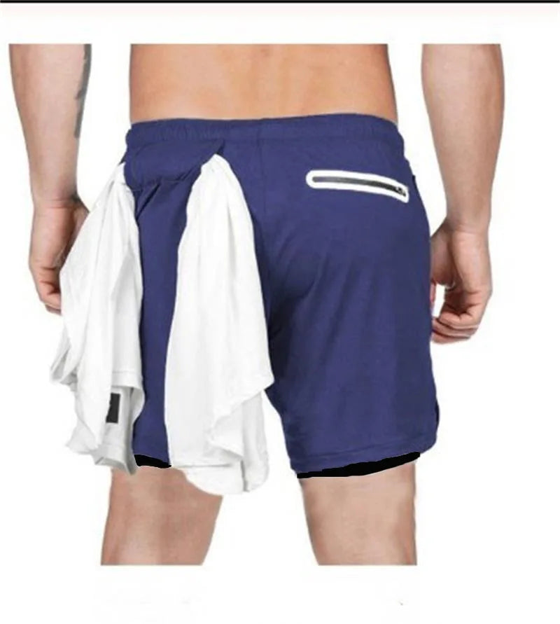 Camo Running Shorts Men Gym 2 In 1 Quick Dry Sports Shorts  Workout