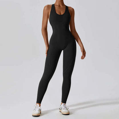 Yoga Jumpsuit Fitness Sports Overalls Gym Clothing Set Activewear