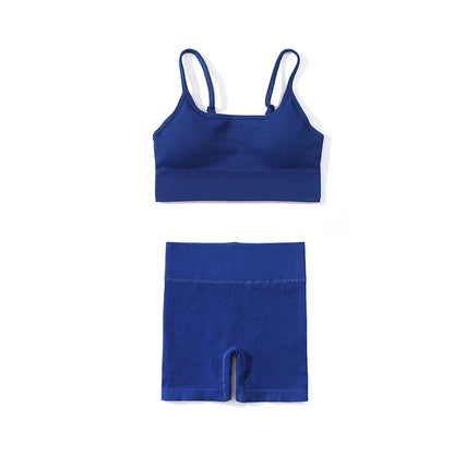 SOISOU Rib Fabric Yoga Gym Shorts Women