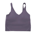 Solid Color Tights Athletic Women Fitness Bra Shockproof Top With Removable Pad