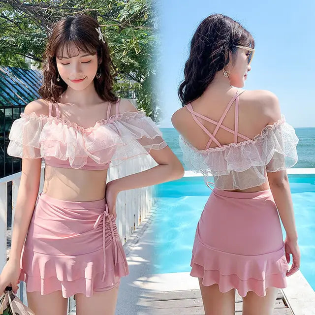 Women's Pink Sweet Bikini Suit