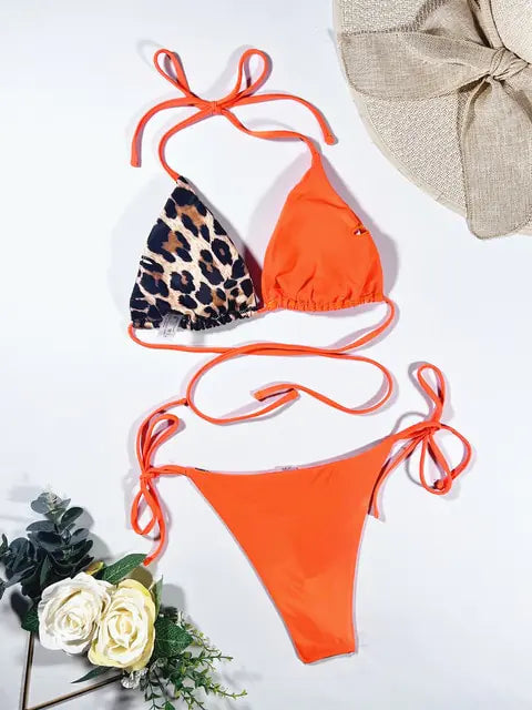 Women's Ellolace Leopard 2 Piece Bikini Set