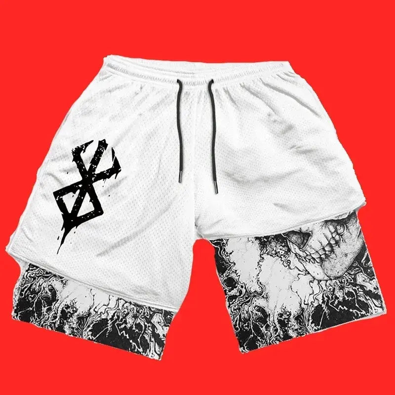 Men’s Anime Gym Shorts Men Shorts Not Branded