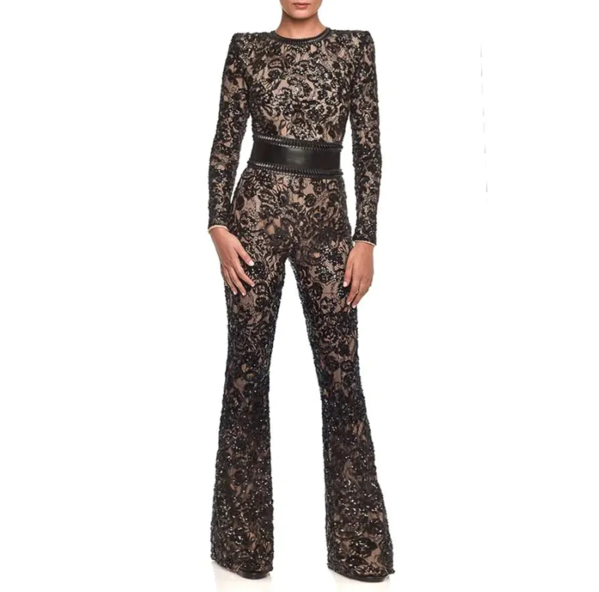 Women's Celebrity Style Lace Slim Jumpsuit
