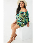 Women's Off Shoulder Printed Jumpsuit