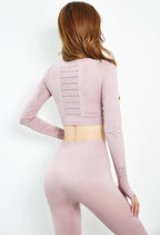 Women's Long Sleeve Yoga Set Plus Size Activewear