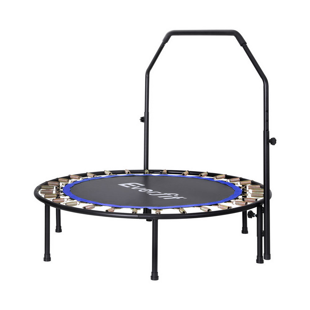 Everfit 48inch Round Fitness Trampoline Rebounder Adjustable Handrail Blue Main image
