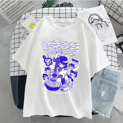 Short Sleeve Oversized Anime Tshirt