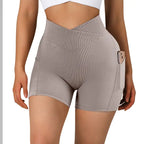 Women's High Waist Workout Seamless Fitness Yoga Shorts
