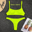 Women's Plain Bandeau Bikini Swimsuit