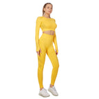 Women's Long Sleeve Yoga Set Plus Size Activewear