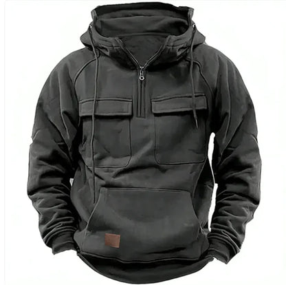 Mens Solid Colour Casual Sweatshirt