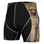 Men's Athletic Quick Dry Compression Shorts With Print