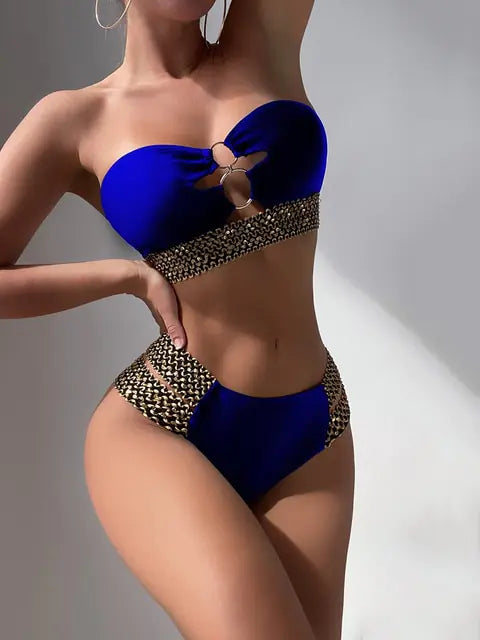 Women's Strapless Bikini Bandeau Swimwear