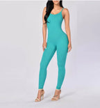 Women's Sleeveless Jumpsuit With Straps