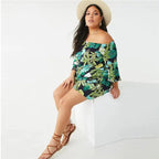 Women's Off Shoulder Printed Jumpsuit