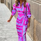 Women's Striped Cardigan Dress