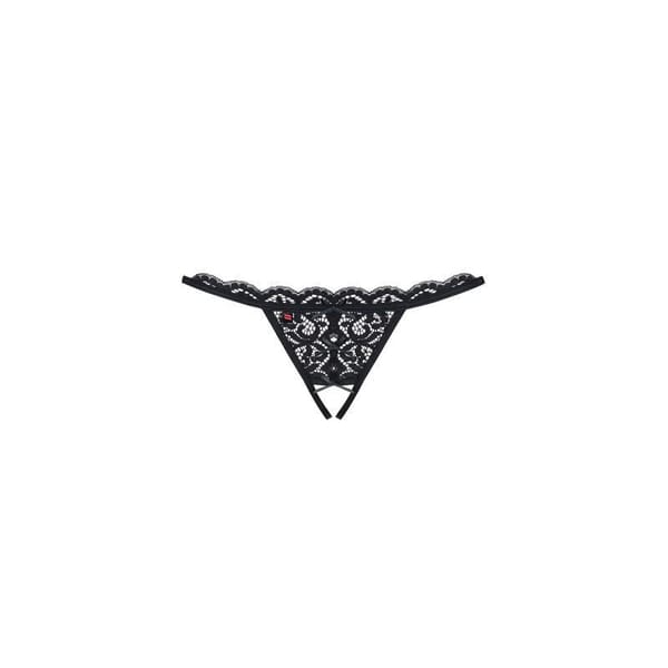 Obsessive 831 Crotchless Lace Thong Black Women's Lingerie Obsessive