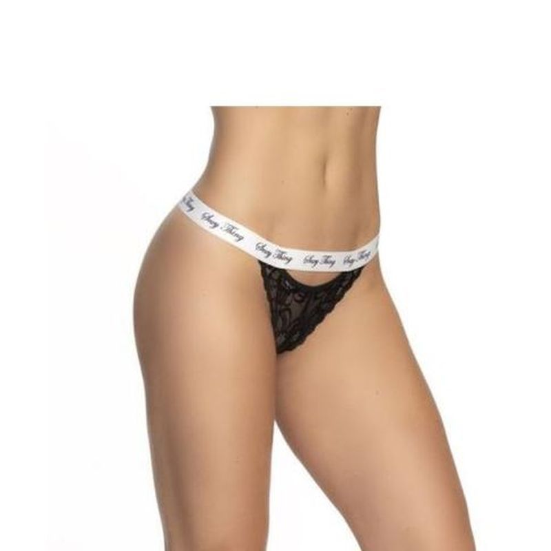 Mapale Lace Keyhole V Back Panty Black Women's Lingerie Mapale Main image