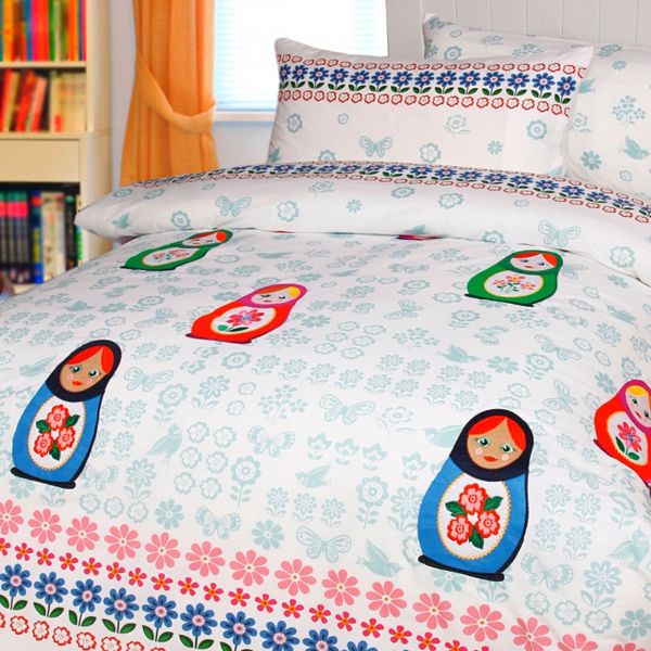 Chenka Applique Quilt Cover Sets by Happy Kids Single Main image