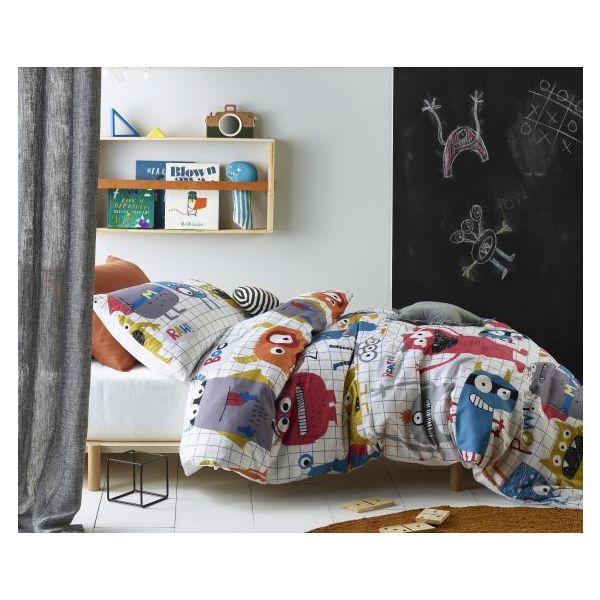 Monster Squad Glow In The Dark Quilt Cover Sets by Happy Kids Single Main image