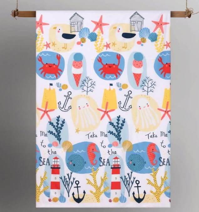 Seaside Glow In The Dark Quilt Cover Sets by Happy Kids Double Main image