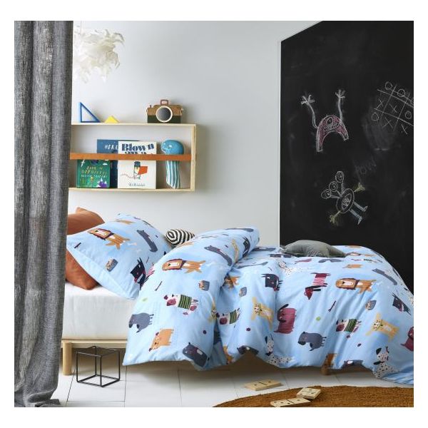 Woof Glow In The Dark Quilt Cover Sets by Happy Kids Single Main image