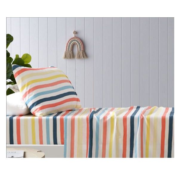 Seaside Printed Microfibre Sheet Sets by Happy Kids Single Main image