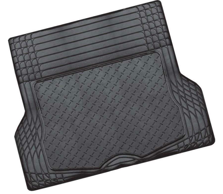 ALUMINIUM LOOK 1-Piece Boot Mat - BLACK [Rubber/Aluminium Look] Main image