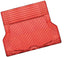 ALUMINIUM LOOK 1-Piece Boot Mat - RED [Rubber/Aluminium Look]