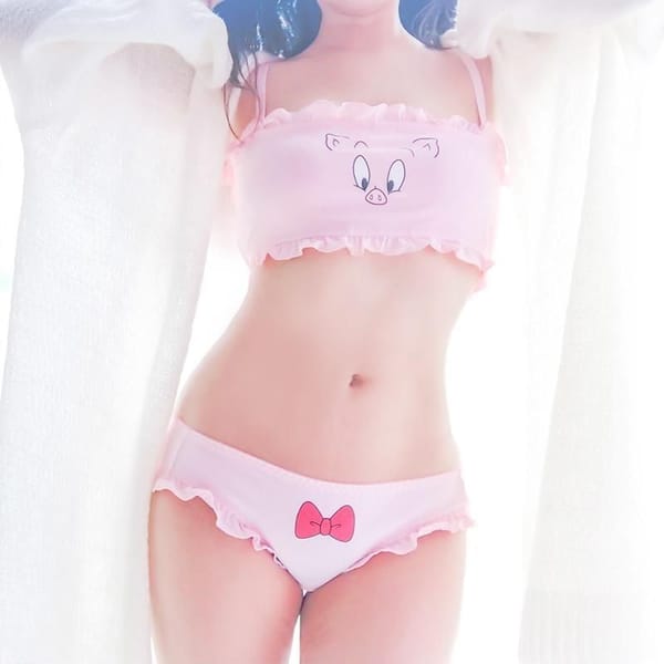 House Of Dasein Little Piggy Lingerie Set Pink Women's Lingerie House of Dasein