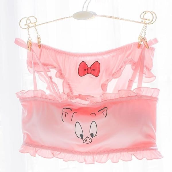 House Of Dasein Little Piggy Lingerie Set Pink Women's Lingerie House of Dasein