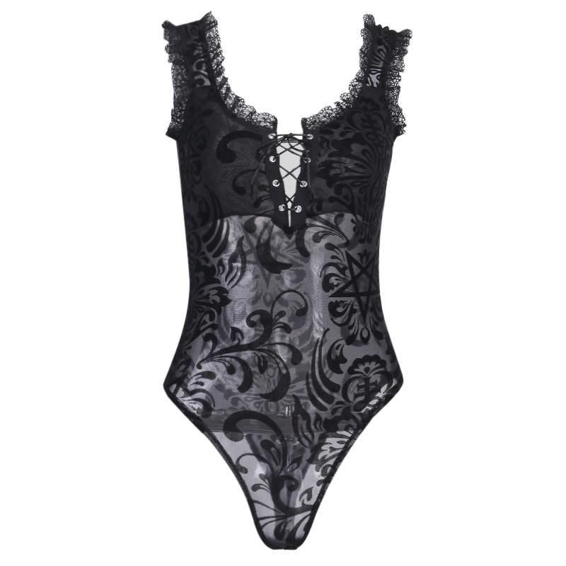 House Of Dasein Gothic Bodysuit Black L Women's Lingerie House of Dasein Main image