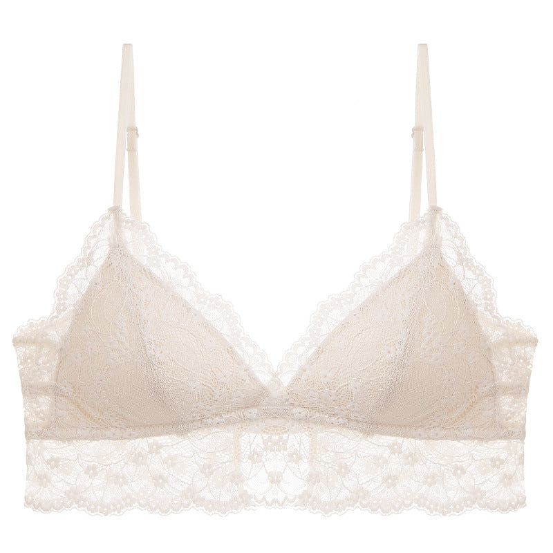French Lace Bra Set Apricot L Women's Lingerie unbranded Main image