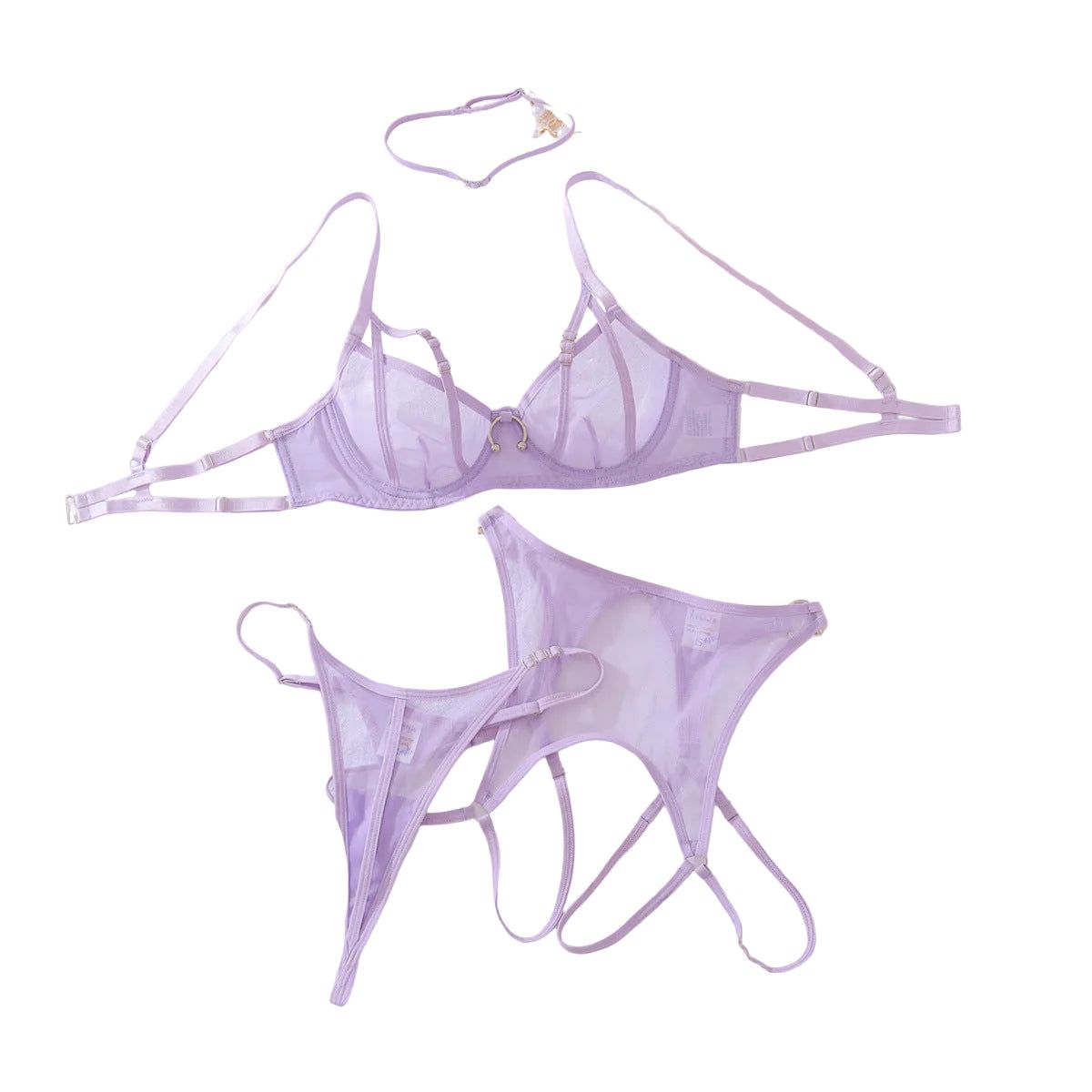 House Of Dasein Lingerie Set Purple L Women's Lingerie House of Dasein Main image