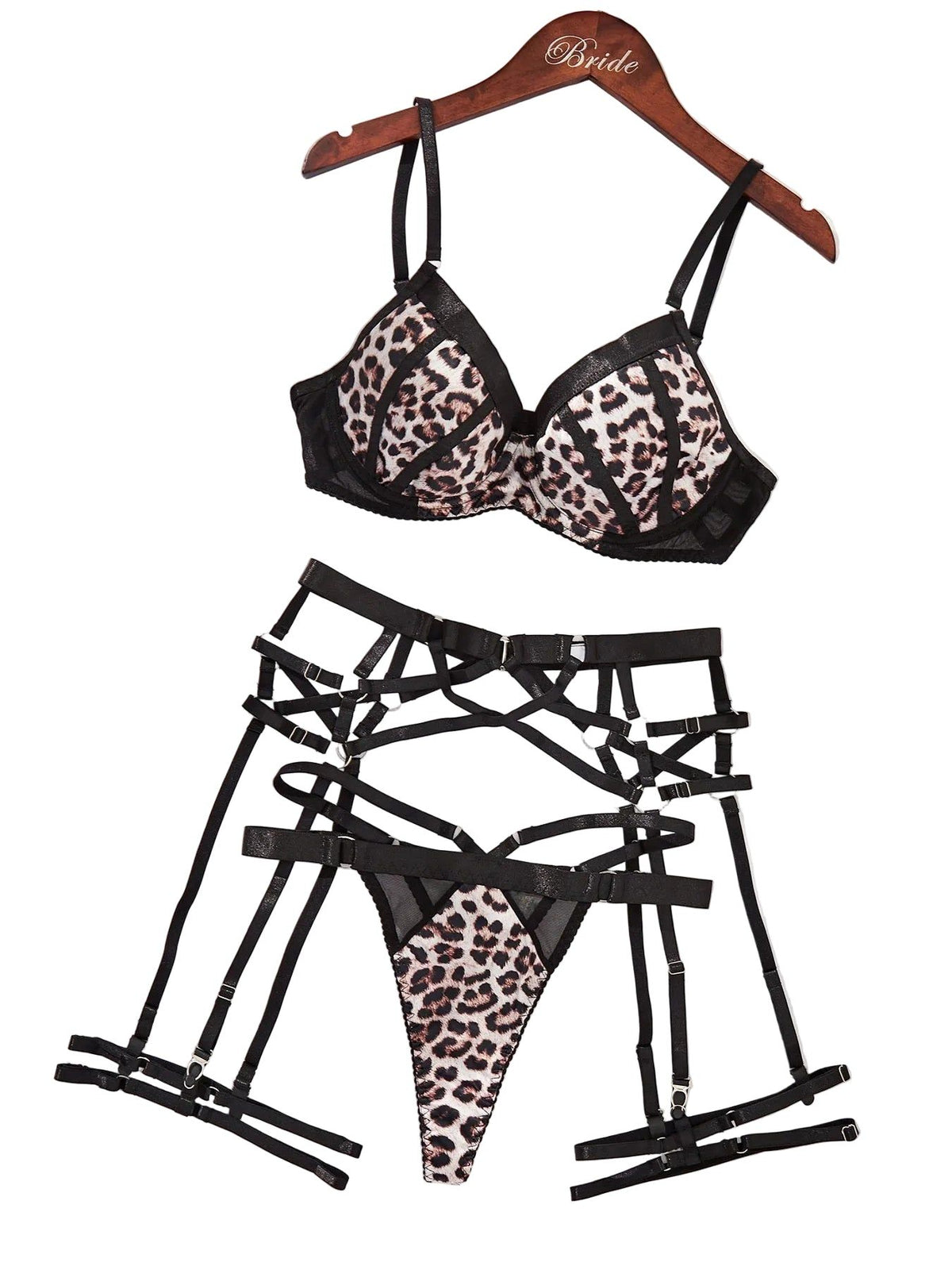 House Of Dasein Leopard Bra Set L Women's Lingerie House of Dasein Main image