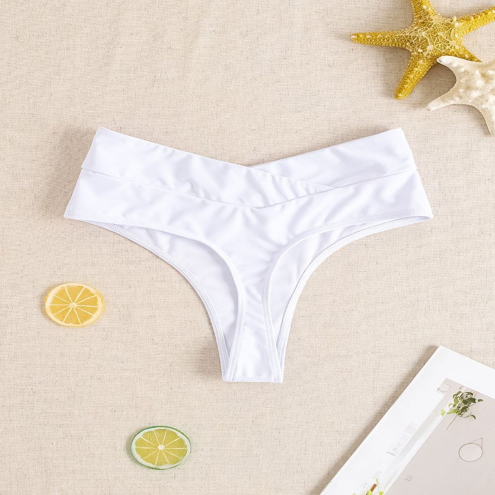 Cross Bikini Thong White XL Women's Lingerie unbranded