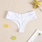 Cross Bikini Thong White XL Women's Lingerie unbranded